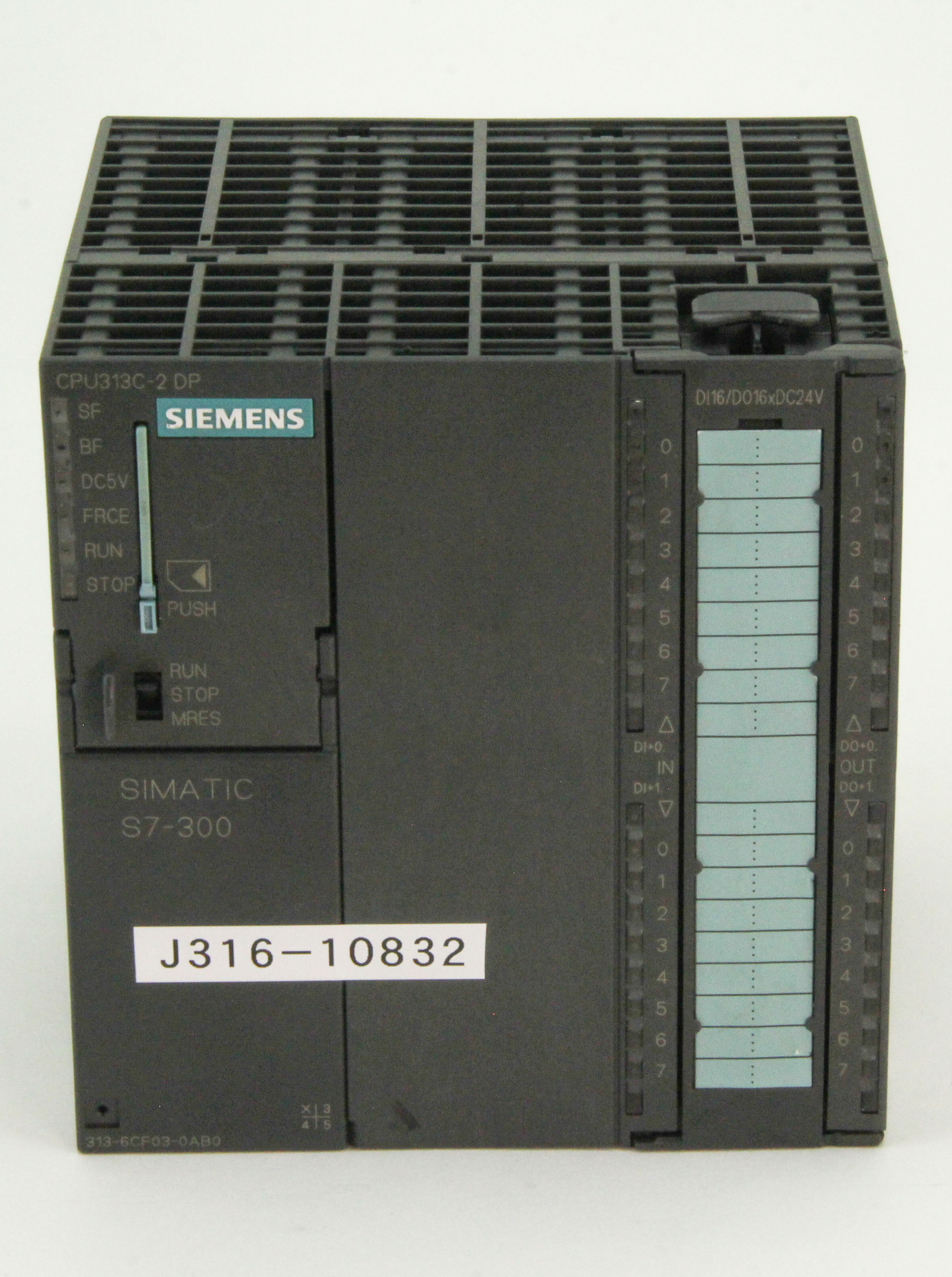 10832 SIEMENS SIMATIC S7-300, CPU 313C-2 DP COMPACT CPU WITH MPI 6ES7 ...